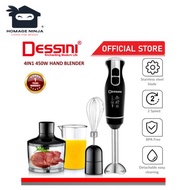 🔥PROMOTION🔥 DESSINI ITALY 4 IN 1 Hand Blender Chopper Mixer Juicer Food Processor Stainless Steel Kn