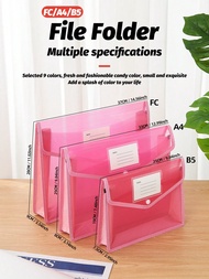 FC/A4/B5 File Folder, Holds 500 Sheets Of Paper, For Office, Contracts, Test Papers, Materials, Preg