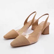 ZARA22 new shoes satin high-heeled straw sandals
