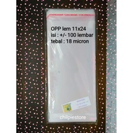 OPP 11x24 18 micron thick OPP plastic glue/ 11x24 cm OPP invitation/ OPP bread/