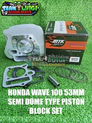 MTK HONDA WAVE 100 53MM SEMI DOME TYPE PISTON CYLINDER BLOCK SET