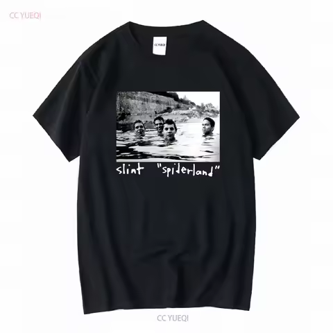 Vtg Slint Music Band For Fans Heavy Cotton Black T Shirt All Size Men MM827 vintage Washed graphic S