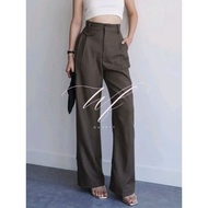 ORO high waist long knit pants loose pants