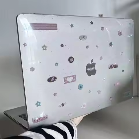 Glitter Colorful Graffiti Laptop Case For Macbook 13Neo A3404 Air 13.6 M4 M3 M2 A2681 A3113 A3240 Ai