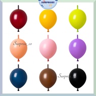 12 Inch Premium Quality Link Latex Balloon 10pcs (LOL) 12"Tail Balloons Heart  Shape Balloon 12"Link