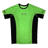 T8 Run เสื้อวิ่ง แขนสั้น ผู้ชาย ใส่วิ่ง กีฬากลางแจ้ง Men LIME สีเขียว ผ้าแห้งไว สีใหม่ เบา 90g