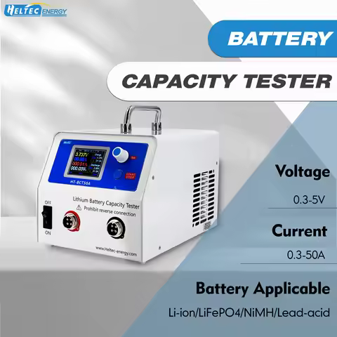 Heltec 10A 50A 5V 30V Battery Charge Discharge Controller Capacity Tester Load Tester for NCM/LiFePO