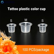 GRANDSTORE 100pcs S/M Plastic Disposable Tattoo Ink Cups Permanent Makeup Transparent Container Tattoo Accessories K3V3