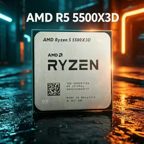 AMD Ryzen 5 5500X3D 6 Core 12 Thread Processor 3.0GHz 4.0GHz Max 96MB L3 Cache Socket AM4 Gaming Des