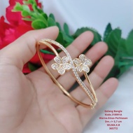 Xuping Titanium Women's Bangle Bracelet Stainless Steel Gold Plated Fashion Accessories Jewelry R6-7