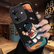Cute Cartoon Astronaut Phone Case For Realme GT 6 6T Neo 6 C51 C51S C61 C63 C53 C55 Note 70 70T C65 
