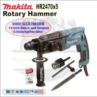 MAKITA HR2470X5 ROTARY HAMMER DRILL / ROTARY DRILL DRIVER / DRILL DRIVER / FREE ACCESSORIES / CORDED ELECTRIC DRILL