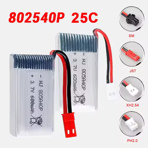 802540 802540P Battery Lipo 3.7V 600mAh High Rate Lithium Polymer Batteries Drone for X5C X5SW Model