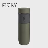 【WOKY 沃廚】JIN真瓷系列-極簡輕量陶瓷保溫瓶580ML 綠色