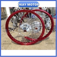 1.40/1.40X17 chrome hub alloy rim lidi chrome alloy rim set wave125 lc135 y125 kriss1 ex5dream dash 