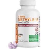 Methyl B12 5000 mcg Vitamin B12 Methylcobalamin & 60 Lozenges