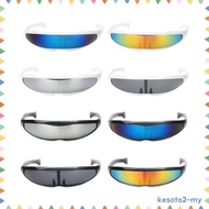[Kesoto2]  Women's 80s Futuristic Shield Sunglasses Costume Visor Glasses Eyewear