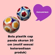 1 pcs bola sepak plastik tebal merek panda asli