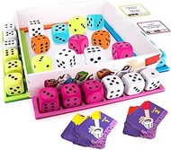 Gamie Snatched Dice Rolling Game - Quick Thinking Math Games for Kids - 24 Dice, 4 Racks, and 60 Cha