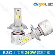 Model cn360 K3C Pengukuran Sebenar 240W Kuasa Tinggi Lampu LED Kereta Cerah 9004 9005 9006 H4 H7 H11