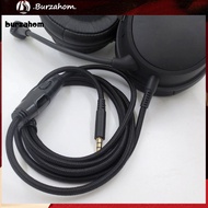BUR_ Audio Cord Noise Reduction Lossless Anti-winding 35mm Male to Male Headphone Driver-free Audio AUX Cable for Kingston HyperX Cloud Mix/HyperX Cloud Alpha