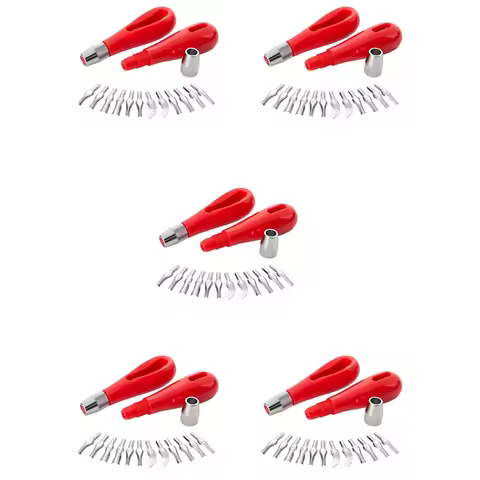 A19F-Linoleum Cutter Set, 10 Sets Craft Lino Cutters With 30 Assorted Blades For Lino Cutting And Cr