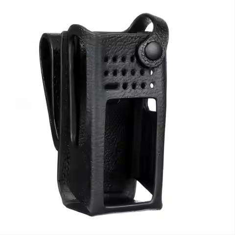 PMLN5842 Hard Leather Radio Holder Hostler with 2.5-inch Swivel Belt Loop for Motorola DP4600 DP4601