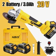 KEELAT 4 in 1 Tool Set Brushless Cordless Impact Drill Combo/Impact Wrench Heavy Duty Gun/Angle Grinder Rotary Hammer Drill Battery Portable Tool Kit