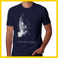 Kaos Kurt D Cobain Biru Dongker Navy Baju Distro Murah Combed 20s Band Nirvana Grunge C03