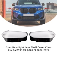 Headlight Plastic Transparent Mask Left Right 1 Pair 63115A0E60163115A0E602 Suitable For BMW X3 X4 G