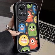 For OPPO Reno 10 5G Reno 10 Pro 5G Reno 10 Pro Plus 5G Case Little Monster Angel Eyes Stepped Thin Cover Shockproof Thicken All Inclusive Protection Cases