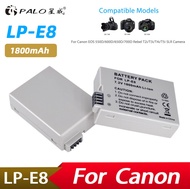 PALO BATTERY LP-E8 lp-e8 LPE8 แบตเตอรี่ Canon EOS 550D600D650D700D Canon Battery - ความจุ: 1800 mAh
