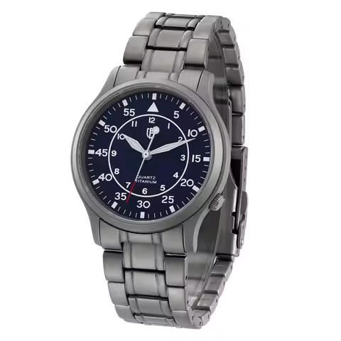 BERNY Titanium Men Quartz Watch AR Coating Sapphire Fashion Wristwatch Luminous VH31 Ultra-thin Wris