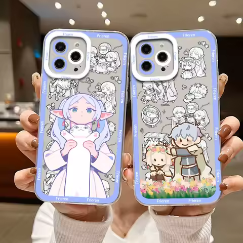 Anime Frieren Beyond Journeys End Phone Case For Samsung Galaxy S25 Ultra S24 FE S23 S22 Plus Clear 