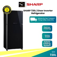 SHARP 720L 2 Door Inverter Refrigerator Fridge SJP882MFGK Peti Ais Peti Sejuk 冰箱