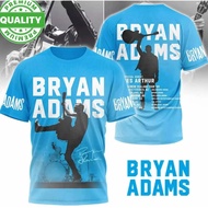 Bryan Adams Roll With The Punches 2025 World Tour AOP 3D All Over Print Short Sleeve T Shirts Men Wo