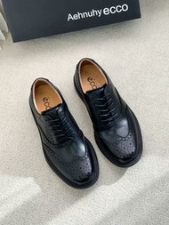 ecco 無釘防水皮鞋 男款 黑色 39-44