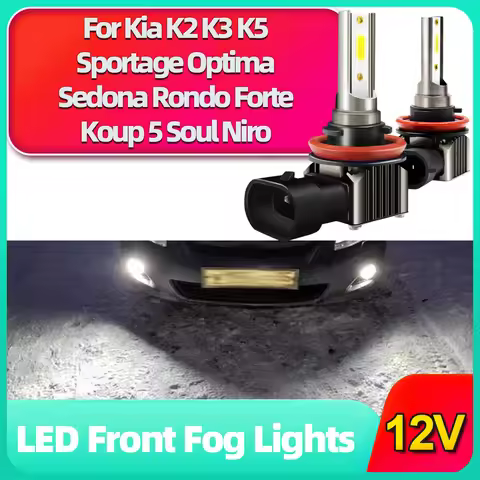 2x LED Front Fog Light Bulbs H8 H11 Lamps 15000LM For Kia K2 K3 K5 Sportage Optima Sedona Rondo Fort