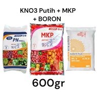 KNO3 PUTIH + MKP + BORON PAKET Pupuk Penyubur tanaman buah dan sayuran recommended untuk tanaman anggur