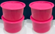 ready stock - 4pcs/set tupperware 600ml one touch topper pink (4)