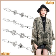 ELAINE Cardigan Clip, Alloy Buckle Collar Clip, Retro Anti Slip Geometric Shawl Clip Men