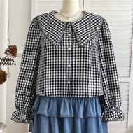 เสื้อแต่งดอกไม้คอพัก ขนาดพิเศษ WYWH สำหรับผู้หญิง