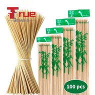 100PCS Disposable Bamboo Sticks Barbecue Party Buffet Food BBQ Sturdy Durable Bamboo Stick