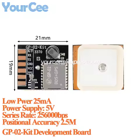 5pcs/1pc GP-02-Kit Development Board GP-02 Dual Mode BDS GNSS Timing Module Satellite Positioning Na