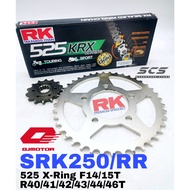 RK Sprocket Set QJMOTOR SRK250 / RR KRX X-Ring Black Gold Chain Rantai Xring 525 SRK250RR Racing Spa