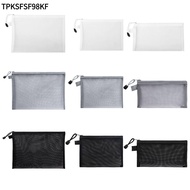 TPKSFSF98KF Mesh File Bag, A4 A5 A6 Nylon Pen Bag,  Transparent File Folders Office
