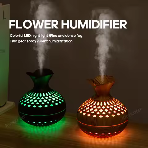 Wood Grain Humidifier 300ml USB Aroma Diffuser Atomizer USB Household Humidifier Hydrating Instrumen
