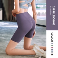 Fitness Leggings Women Girl Sports Elastic Shorts Capri