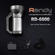 Randy ไฟฉายแรงสูง led แบตเตอรี่ลิเธียม ญี่ปุ่น ส่องสว่างระยะไกลปุ่มกด3ระดับ แบตอึด ไฟฉาย LEDหน้าไฟ อ