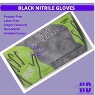 MICRO SUPERGLOVES Black Nitrile Gloves